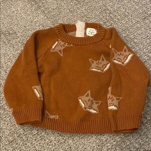 Brown Sweater with Fox Design